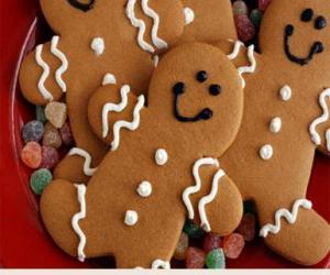 Układanka Gingerbread Man, pliki cookie lub ciastek z piernika