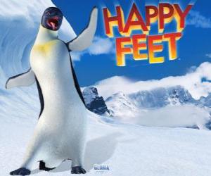 Układanka Gloria jest kobietą pingwina cesarza, Mambo jest zakochany w Gloria w filmie Happy Feet: Tupot małych stóp