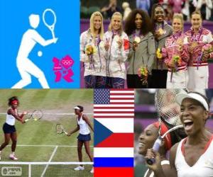 Układanka Gra podwójna kobiet tenis Londyn 2012
