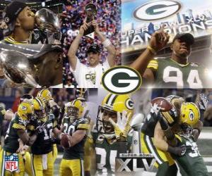 Układanka Green Bay Packers świętować zwycięstwo Super Bowl 2011