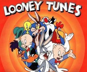 Układanka Głównymi bohaterami Looney Tunes
