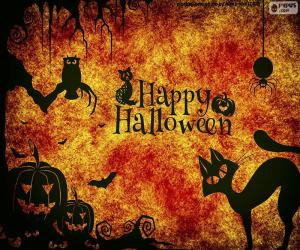 Układanka Halloween dzień