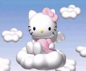 Układanka Hello Kitty latające nad chmury