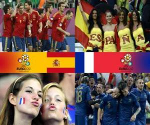 Układanka Hiszpania - Francja, ćwierćfinałowe, Euro 2012