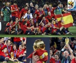 Układanka Hiszpania, mistrz Football World Cup 2010 Republika Południowej Afryki