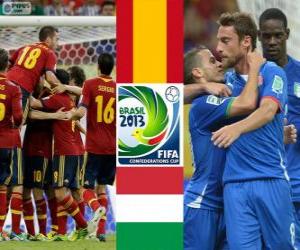 Układanka Hiszpania - Włochy, półfinał, Puchar Konfederacji w piłce nożnej 2013