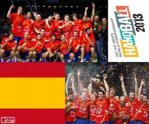 Układanka Hiszpania złoty medal mistrzostw świata w piłce ręcznej 2013