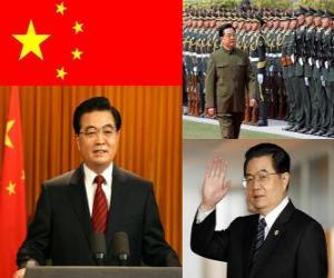 Układanka Hu Jintao sekretarz generalny Komunistycznej Partii Chin i prezydent ChRL