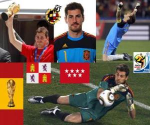 Układanka Iker Casillas (święty Móstoles) hiszpański bramkarz zespołu lub bramkarz