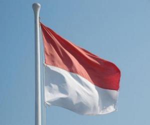 Układanka Indonezji flaga