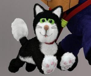 Układanka Jess kot jest czarny i biały kot, który zawsze towarzyszy listonosz Pat