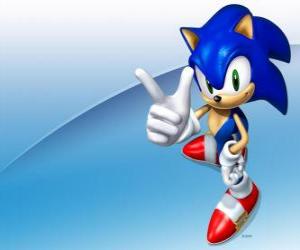Układanka Jeż Sonic, główny bohater serii gier wideo Sonic