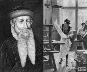 Układanka Johannes Gutenberg (1398-1468), twórca nowoczesnej drukarskiej