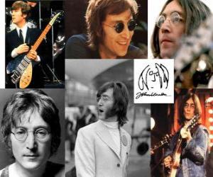 Układanka John Lennon (1940 - 1980) muzyk i kompozytor, który zasłynął na świecie jako jeden z członków-założycieli The Beatles.