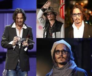 Układanka Johnny Depp, amerykański aktor.