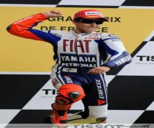 Układanka Jorge Lorenzo w podium