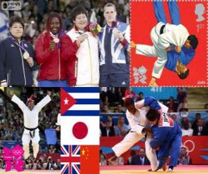 Układanka Judo dekoracji kobiet ponad 78 kg