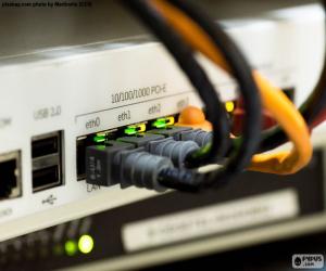 Układanka Kable sieciowe i Koncentrator sieciowy
