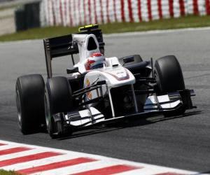 Układanka Kamui Kobayashi - BMW Sauber - Barcelona 2010