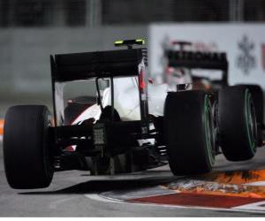 Układanka Kamui Kobayashi - Sauber - Singapore 2010