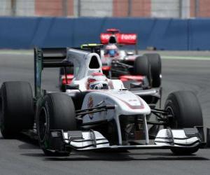 Układanka Kamui Kobayashi - Sauber - Valencia 2010