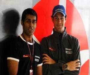 Układanka Karun Chandhok i Bruno Senna, kierowcy Hispania Racing Team