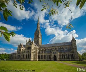 Układanka Katedra w Salisbury w Anglii