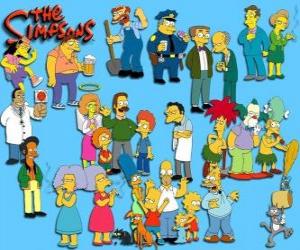 Układanka Kilka postaci z The Simpsons