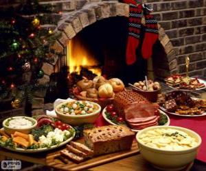 Układanka Kilka potraw na Boże Narodzenie