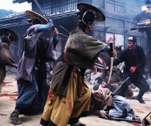 Układanka Kilka walk samurajów