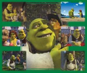 Układanka Kilka zdjęć z Shrek