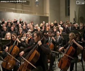 Układanka Klasyczna Orkiestra muzyczna