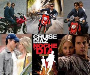 Układanka Knight and Day, gdzie Roy Miller (Tom Cruise) jest tajnym agentem w randce w ciemno do czerwca Havens (Cameron Diaz), miłość nieszczęśliwa.