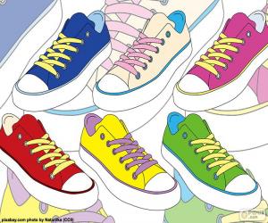 Układanka Kolorowe buty sportowe