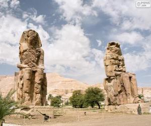 Układanka Kolosy Memnona, Luksor, Egipt
