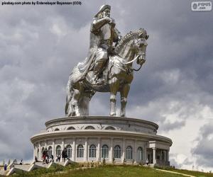 Układanka Konny posąg Czyngis-chana, Mongolia