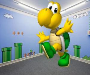 Układanka Koopa Troopa, dwunożnym żółwie są wrogami w grach Mario