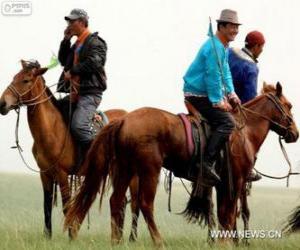 Układanka Koń Xilingol pochodzących z Mongolii