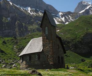 Układanka Kościół w wysokie góry, Szwajcaria