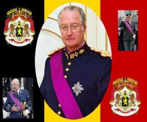 Układanka Król obchody, odbyła się uroczystość na cześć króla Belgii, 15 listopada. Herb Belgii