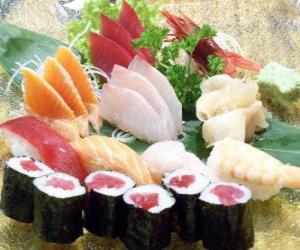 Układanka Kuchnia japońska Sushi