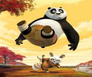 Układanka Kung Fu Master Shifu kopie z tyłu PO