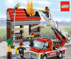Układanka Lego strażaków