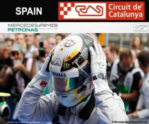 Układanka Lewis Hamilton, mistrz Grand Prix Hiszpania 2014
