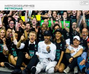 Układanka Lewis Hamilton, mistrz świata F1 2014 z Mercedes
