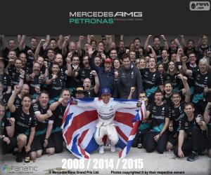 Układanka Lewis Hamilton, mistrza F1 2015