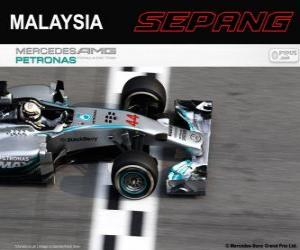 Układanka Lewis Hamilton mistrzem Grand Prix Malezji w 2014 roku