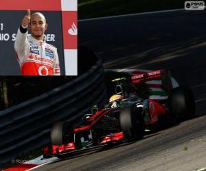 Układanka Lewis Hamilton świętuje swoje zwycięstwo w Grand Prix Włoch 2012
