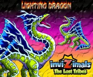 Układanka Lightning Dragon. Invizimals Zaginione Plemiona. Ten smok Invizimala dominuje moc błyskawica i grzmot