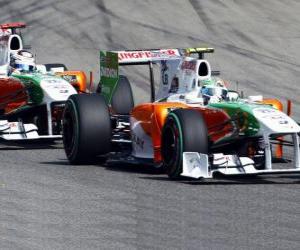 Układanka Liuzzi Vitantonio i Adrian Sutil - Force India - Monza 2010